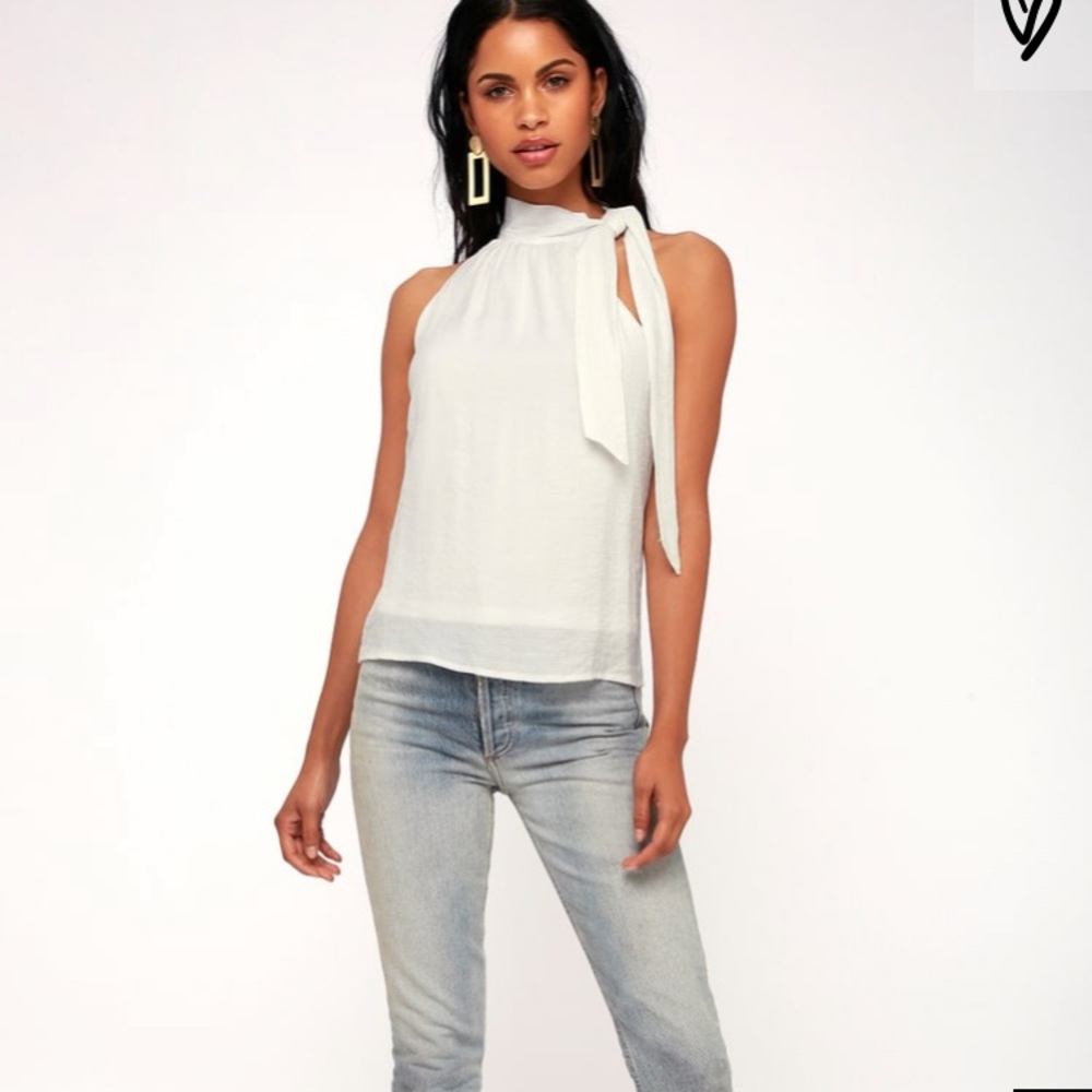 Lulus Tie Neck Top